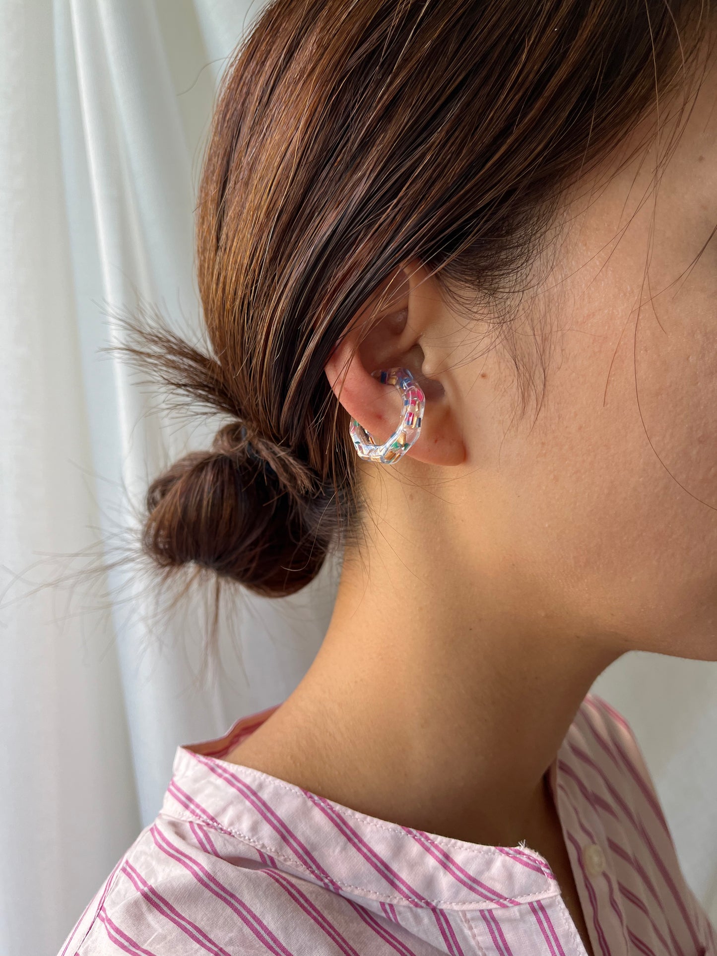 木屑イヤーカフ(カラー)