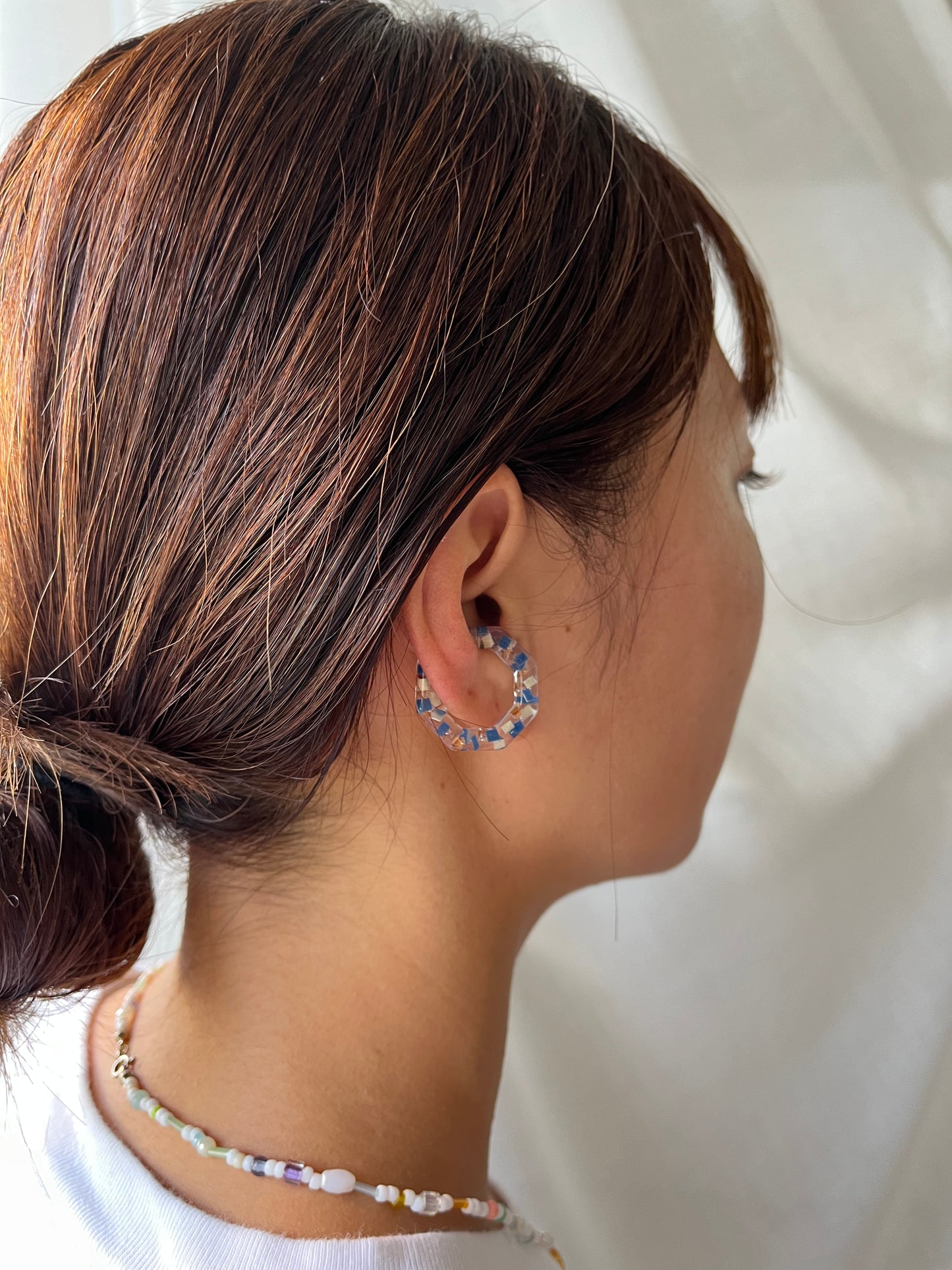 木屑イヤーカフ(カラー)