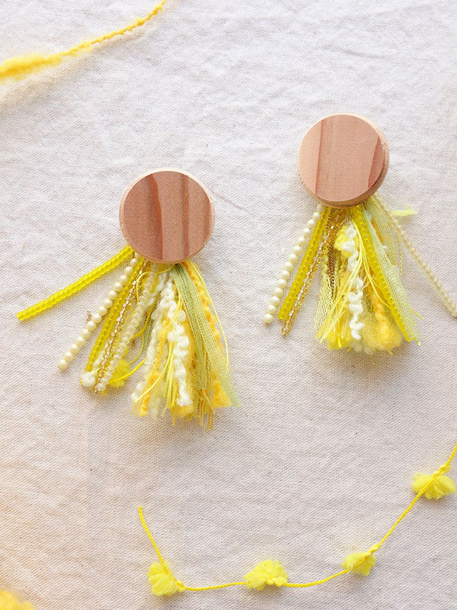 LONG double yarn -Yellow-